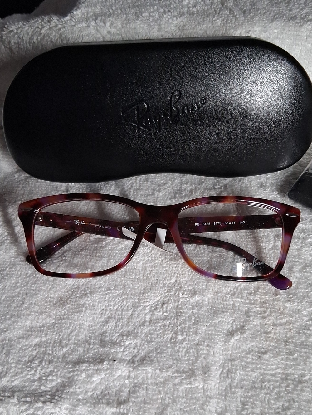 NWT Rayban RB5428 Rxable Red & Purple Tortoise Eyeglass Frames